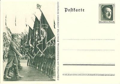 Sjezd NSDAP Nürnberg1934 - přehlídka - A. Hitler - celina - propaganda