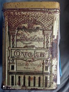 Stará plechová krabička od žitné kávy,OVERKA od firmy Vitacek