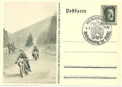 Sjezd NSDAP Nürnberg1934 - motocykly NSKK - celina - propaganda
