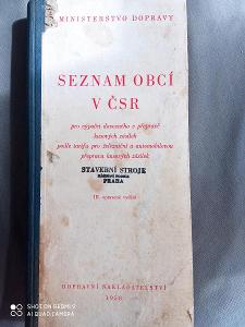 Kniha Seznam obcí v ČSR 1958