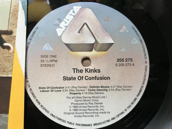 THE KINKS State of GER VG+ 1985 Arista - LP / Vinylové desky
