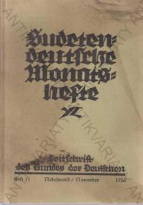 Sudetendeutsche Monatshefte, Hft. 11/November 1936