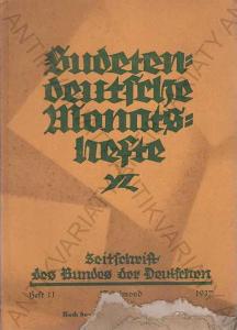 Sudetendeutsche Monatshefte, Hft.11/ November 1937