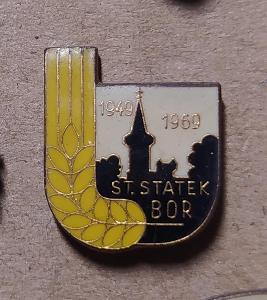 P121 Odznak Státní statek Bor 1949-1969 ,  1ks