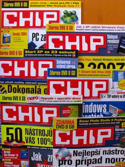 12x časopis Chip (kompletní ročník 2006), stav A - Knihy a časopisy