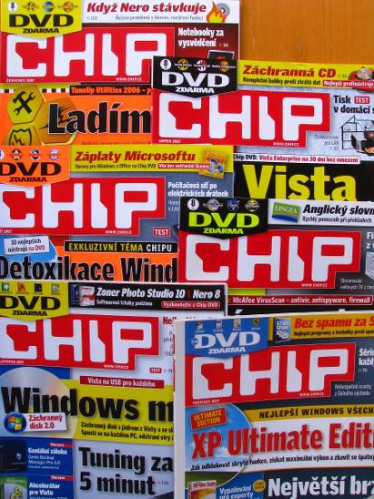 12x časopis Chip (kompletní ročník 2007), stav A - Knihy a časopisy
