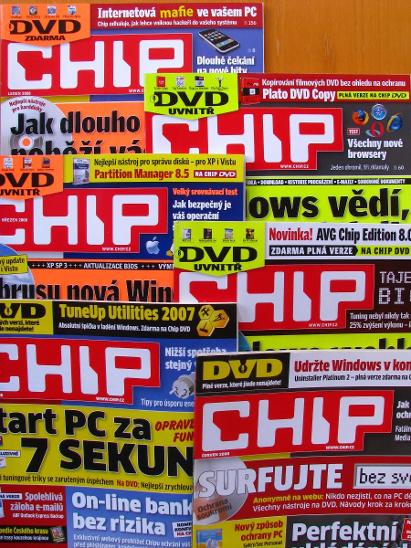 12x časopis Chip (kompletní ročník 2008), stav A - Knihy a časopisy