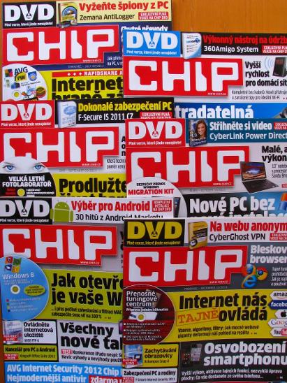 12x časopis Chip (kompletní ročník 2011), stav A
