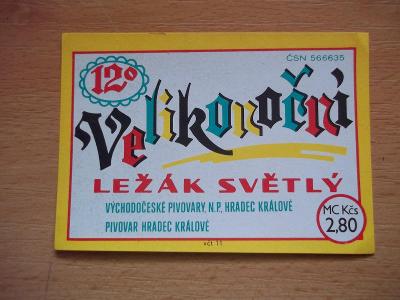 Pivní etiketa Hradec Králové H33