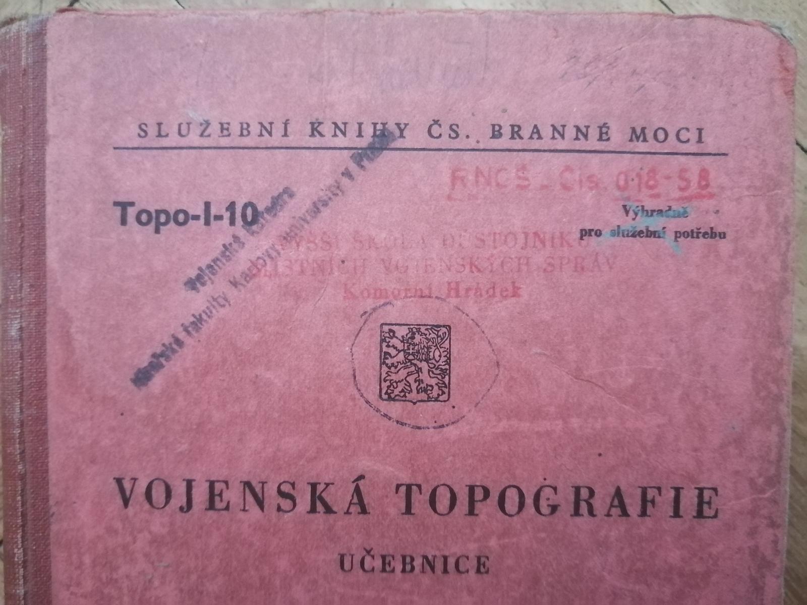 VOJENSKÁ TOPOGRAFIE - učebnice ( 1952 ) - Sběratelství