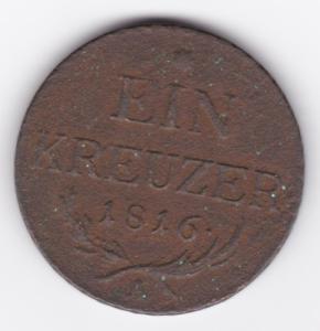 1 Krejcar 1816 A, František I.