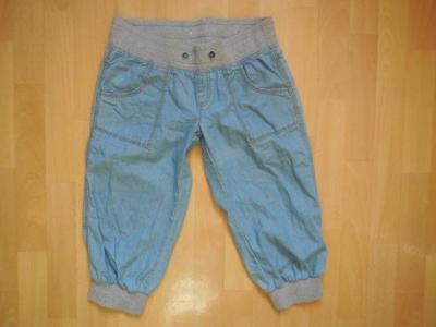 dámské Takko sv.modré 3/4 kalhoty, pumpky, plátno, guma 38/S-M 80-84cm
