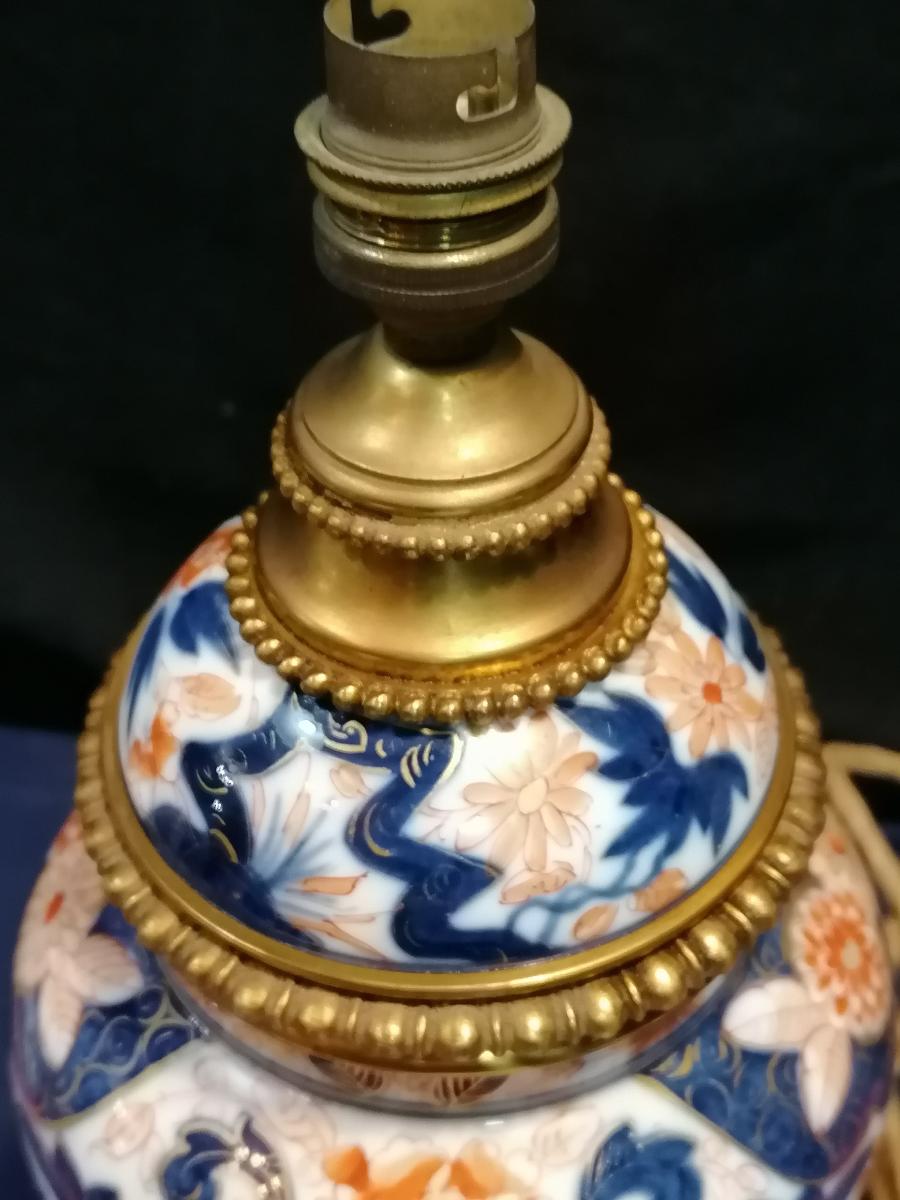 St. porcelánová lampa IMARI - Starožitnosti