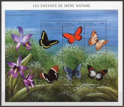 SAR-Motýli-Děti matky přírody  2001** Mi.Klb.2732-2737 / 10 €