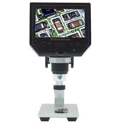 Mikroskop s 4,3'' LCD 1x - 600x 3,6MP 1080p | kovový stojan | baterie