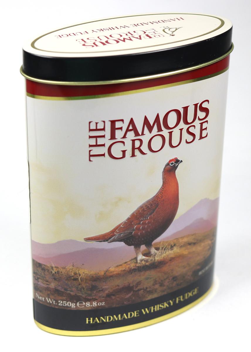 Plechová krabička The Famous Grouse Fudge -  měkké karamelky     - Sběratelství