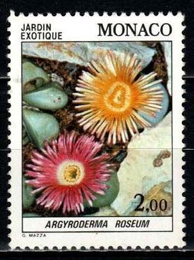 ** MONAKO 1983: Exotické květiny (argyroderma roseum) kat. 1,70 Mi€