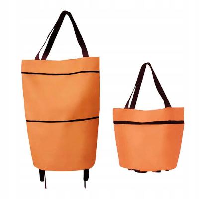 Multifunkční nákupní taška s kolečky 0515 oranžová