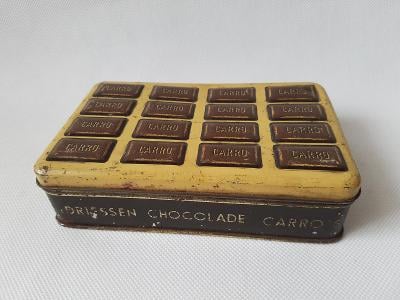 Starý plechovka od čokolády Carro holandská čokoláda