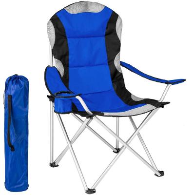 tectake 401052 kempingová židle polstrovaná - modrá