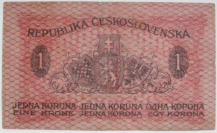 1 koruna 1919 r.excellent stav serie 069 - Bankovky