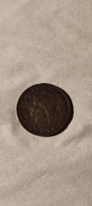 Krásná mince!! 2 Centavos roku 1890 Argentina !!!