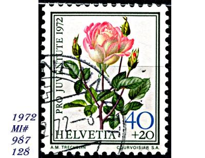 Švýcarsko 1972, růže 