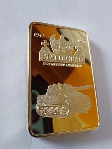 Slitek inv.Stalingrad,zlacený syst.proof,44x28mm,28gr.+stojánek