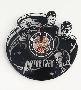 Star Trek - nástěnné hodiny - vinyl - Kirk, Spock, McCoy