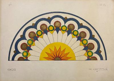 M. Krůtová, 1926 - Art deco ornamentální kresba