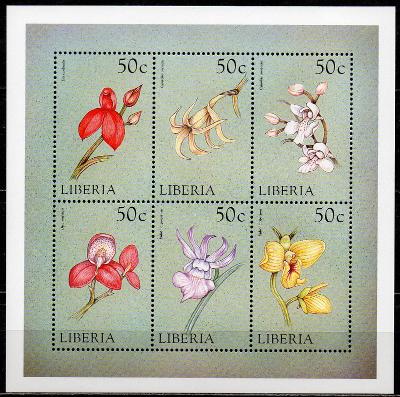 Libérie-Orchideje 1999**  Mi.Klb.2407-2412 / 9,50 €