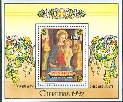 Pyrnhyn, 1992, BL87, Vánoční motívy, Marie, neražený