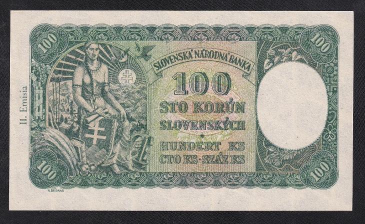100 KORUNA 1940 NEPERFOROVANÁ  - PRVNÍ SÉRIE A 1!! UNC! - Bankovky
