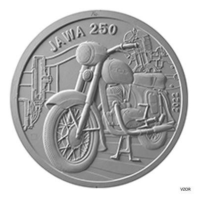 Stříbrná mince 500 Kč 2022 Motocykl Jawa 250 Proof, vyprodaná! 