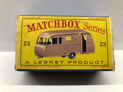 Originalní krabičku Matchbox RW D Type  23 Caravan Trailer