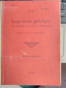 Dopravní předpis ČSD  1952