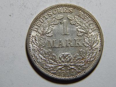 Německo Císařství 1 Mark 1914 F UNC č37759