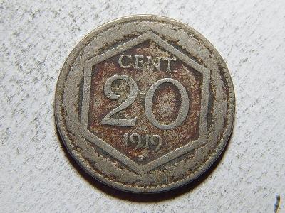 Itálie 20 Centesimi 1919 F č37435