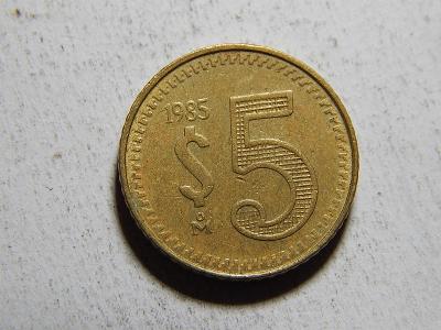 Mexiko 5 Pesos 1985 XF č37104