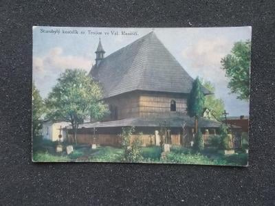 Vsetín Valašsko Valašské Meziříčí dřevěný  kostel hřbitov 