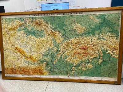 Velká plastická mapa ČSSR 1973