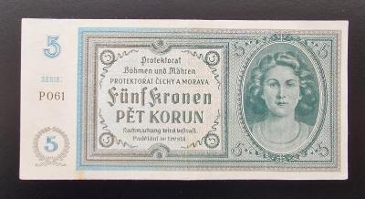 5 korun bez data (1940), neperforovaná, série P 061