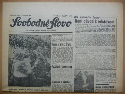 Staré noviny - Svobodné Slovo - číslo 297. - z 19. prosince roku 1990