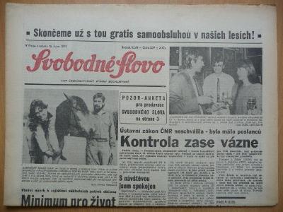 Staré noviny - Svobodné Slovo - číslo 239. - z 12. října roku 1991