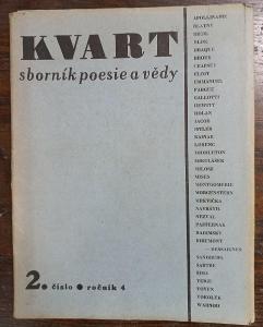 Kvart: Zborník poézie a vedy 4. ročník 2. číslo - 1945 B. Stýblo Praha