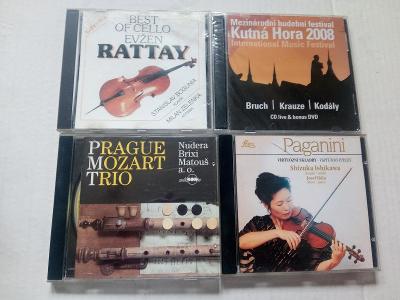 4x CD - Paganini, Prague Mozart trio, Evžen Rattay, Bruch, Krauze