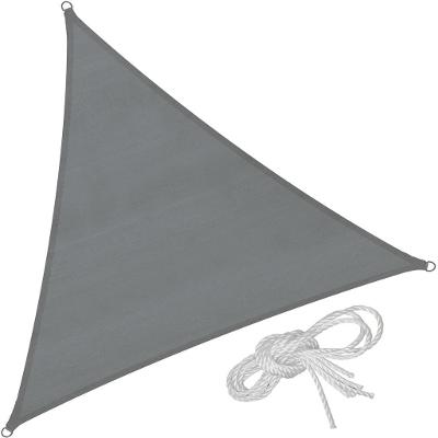 tectake 403885 stínící plachta proti slunci trojúhelník, šedá - 360 x 