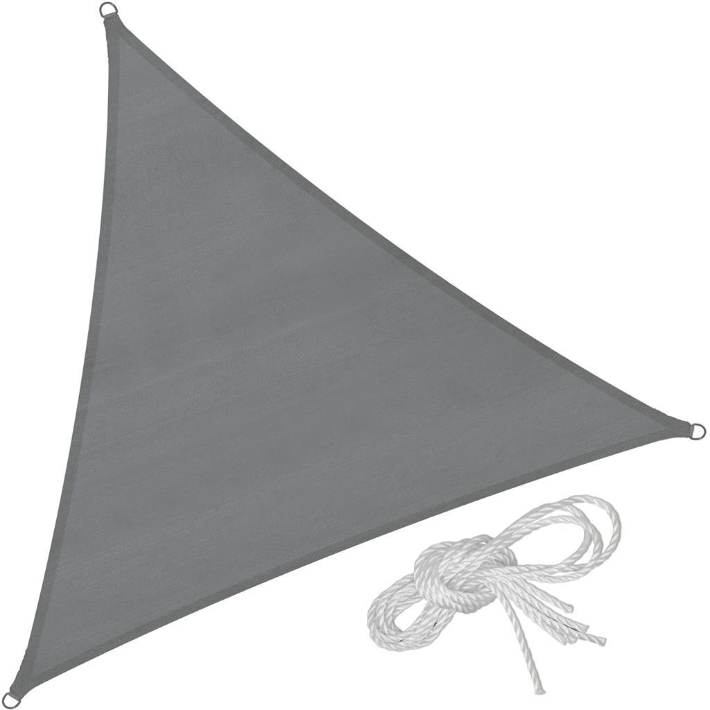 tectake 403885 stínící plachta proti slunci trojúhelník, šedá - 360 x  - Zahrada