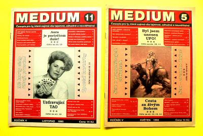 2 čísla časopisu Medium. Ročník V. Čísla  5. a  11. (1994)				