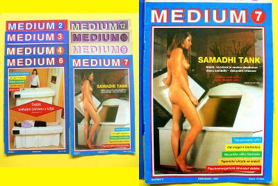 8 čísel časopisu Medium. Ročník II. Čísla 2,3,4,6,7,9,10,12 (1992)				